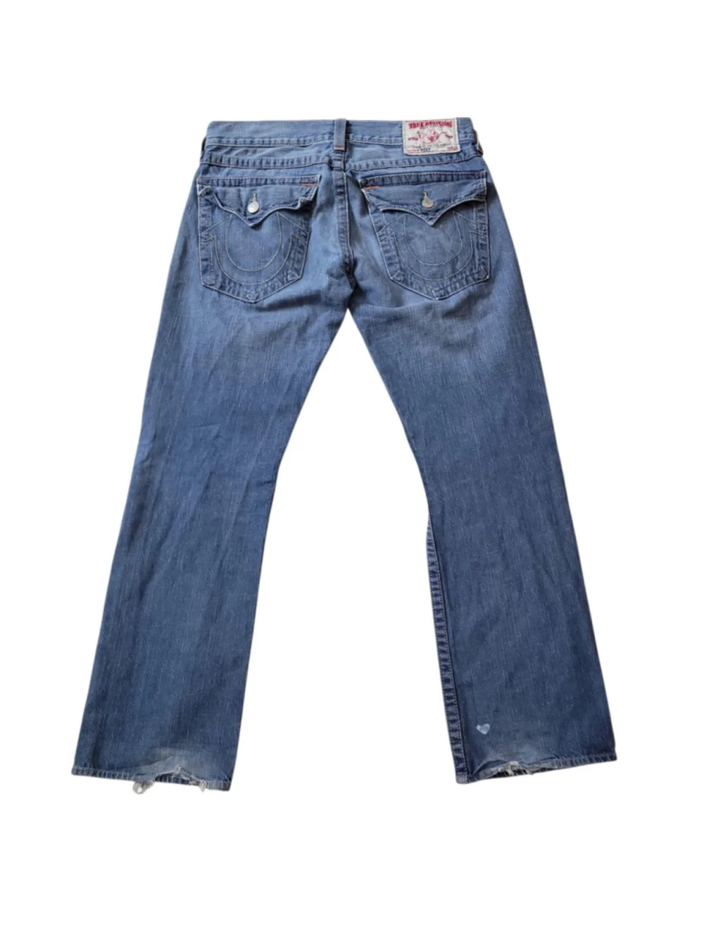 True Religion Ricky Men's Relaxed Mid-Rise Straight-Leg Blue Jeans Size 33/32